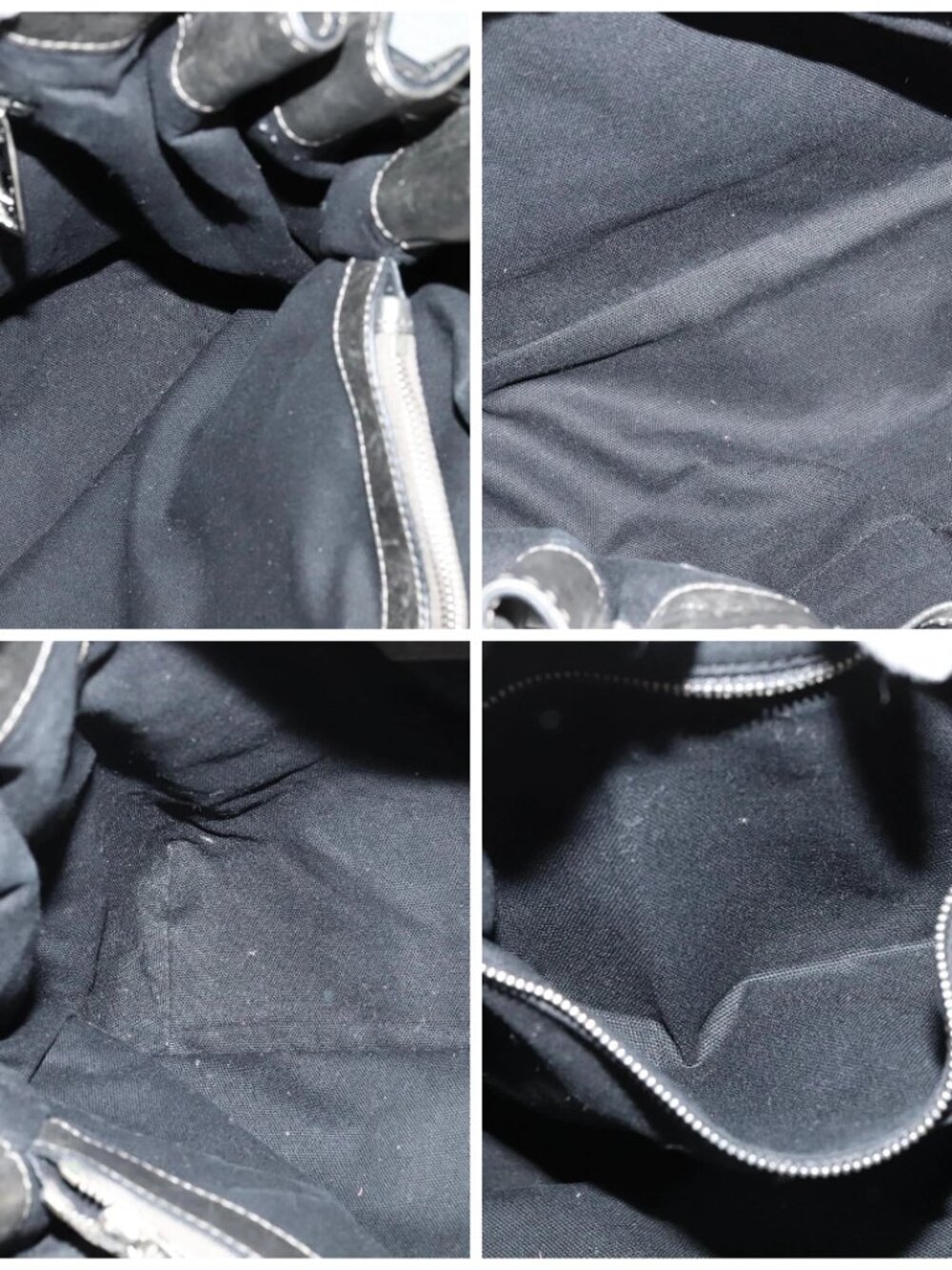 BURBERRY Tote Bag Canvas Black Silver Auth am8188 - Picture 15 of 16